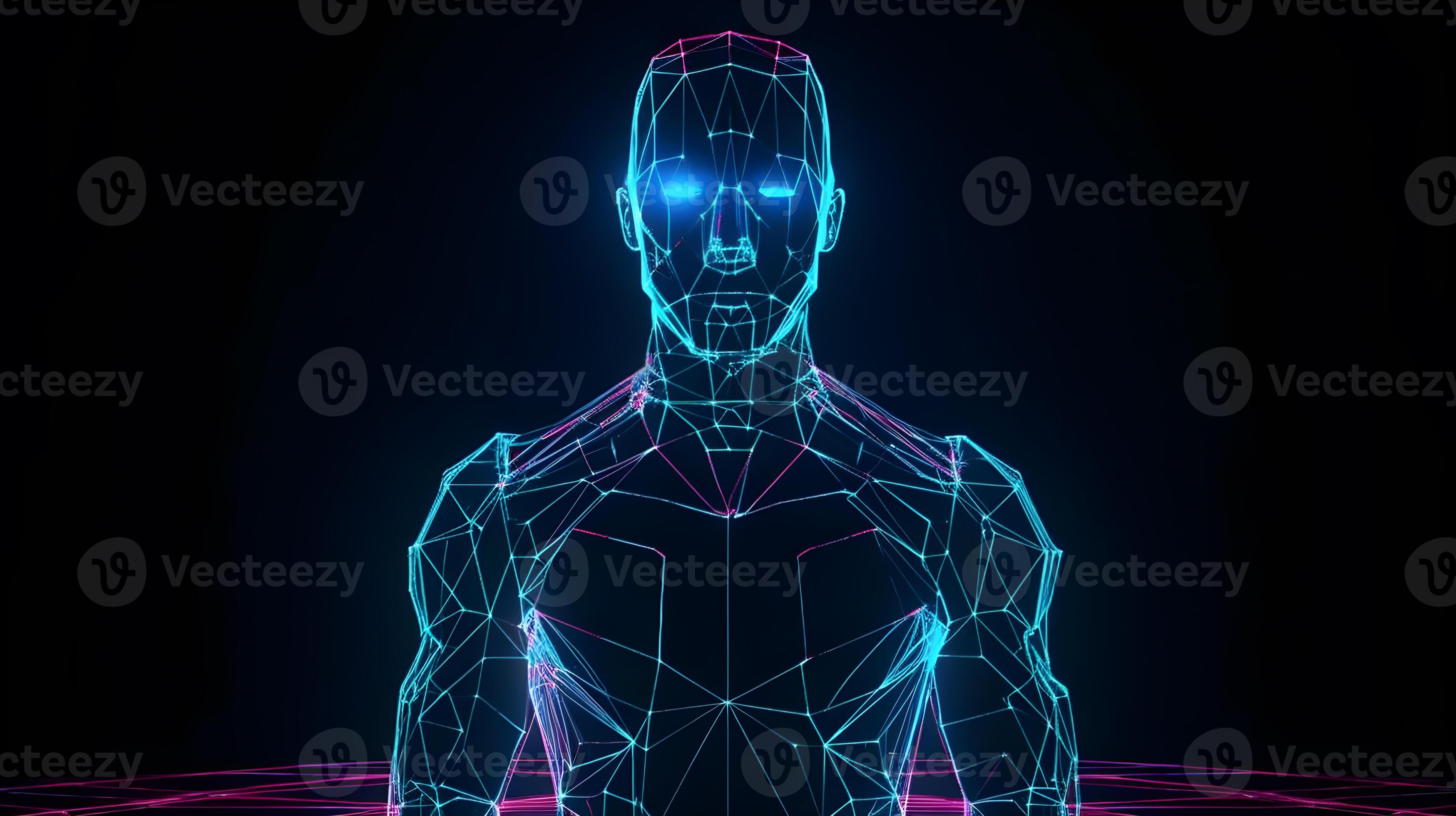 hologram human 3d model illustration , 23121457 Stock Photo at Vecteezy