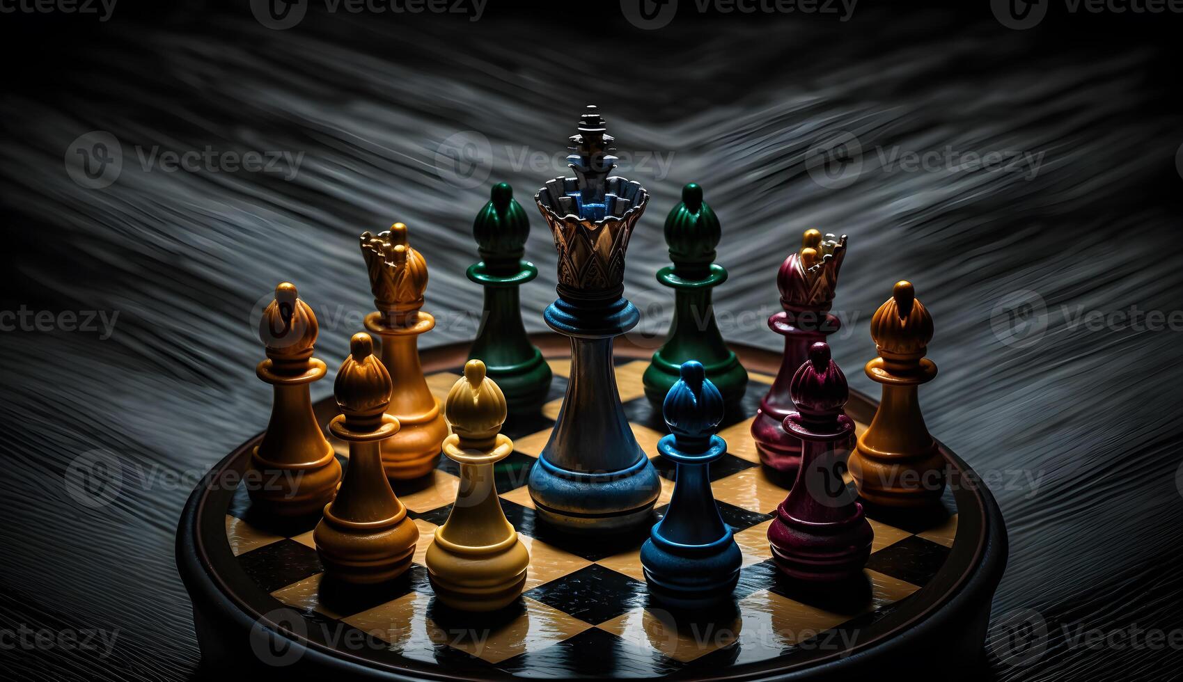 chess set on chess board,luxury chess game photo ,