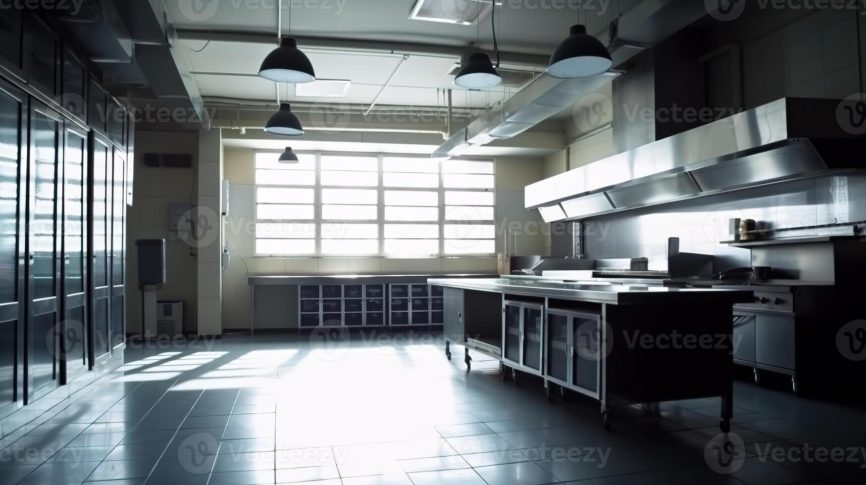 Interior of kitchen in restaurant. photo