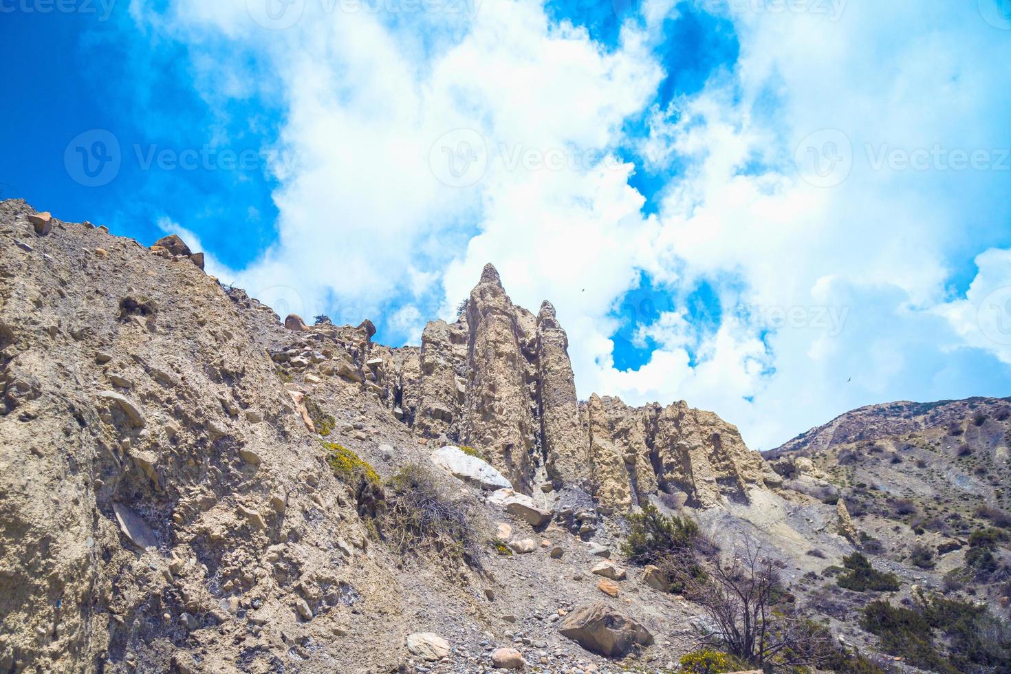 shape of rocks on the Himalaya photo