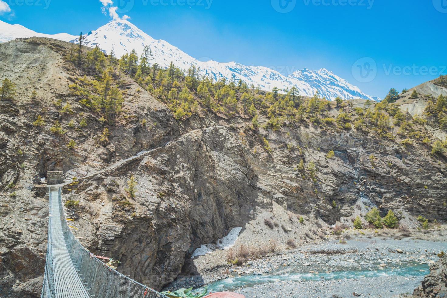 crossing the river through photo