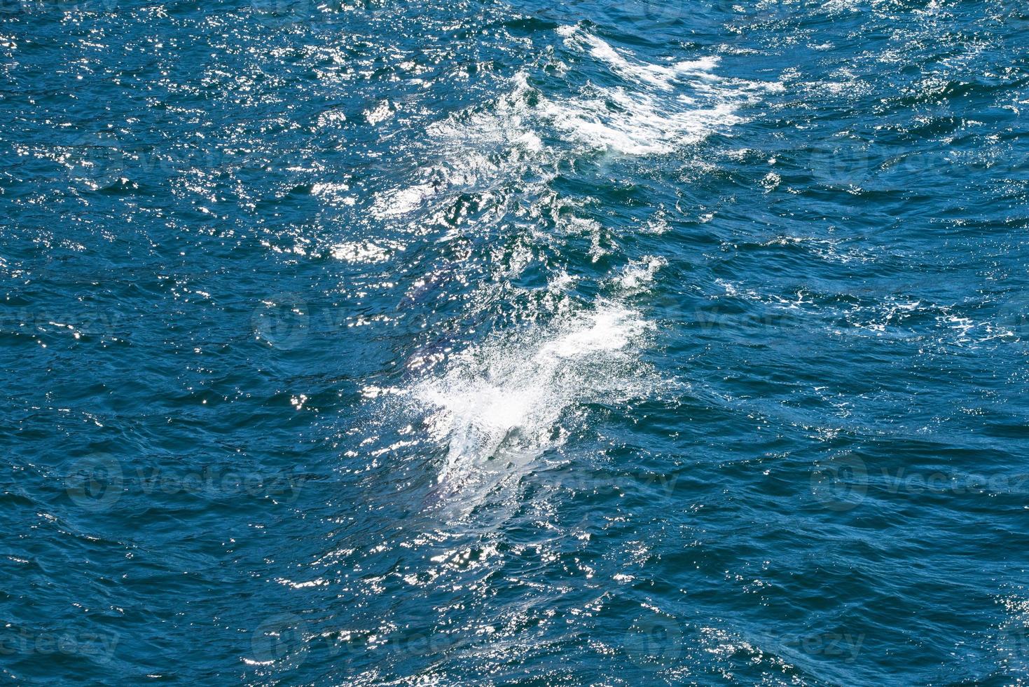 Blue water with ripples on the surface. Defocus blurred transparent blue colored clear calm water surface texture with splashes and bubbles. Water waves with shining pattern texture background texture photo