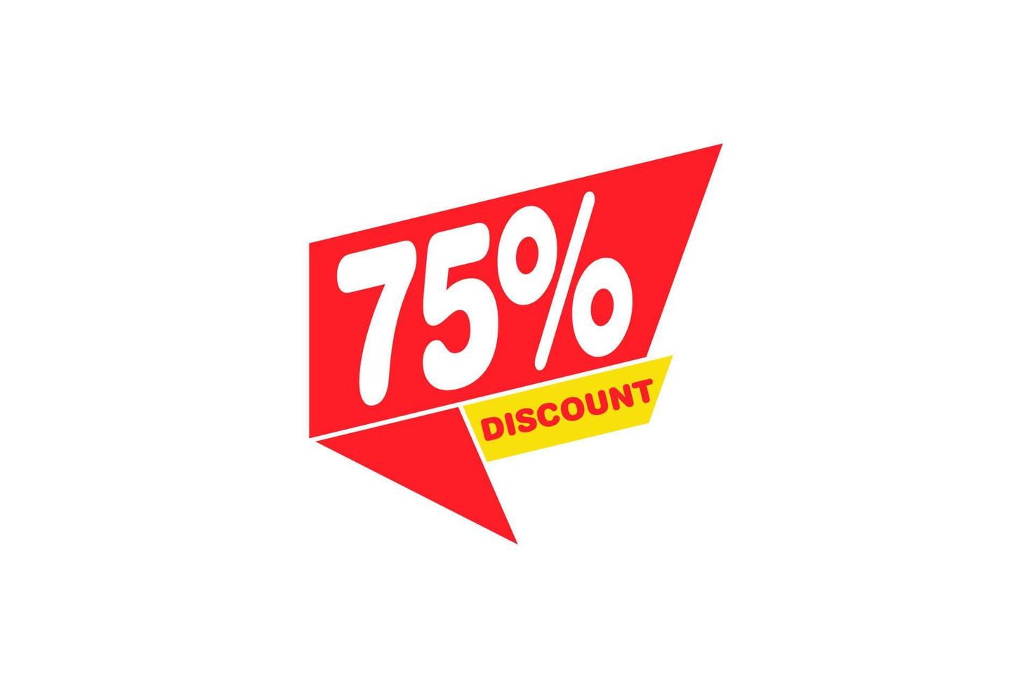 75 percent Sale and discount labels. price off tag icon flat design. vector