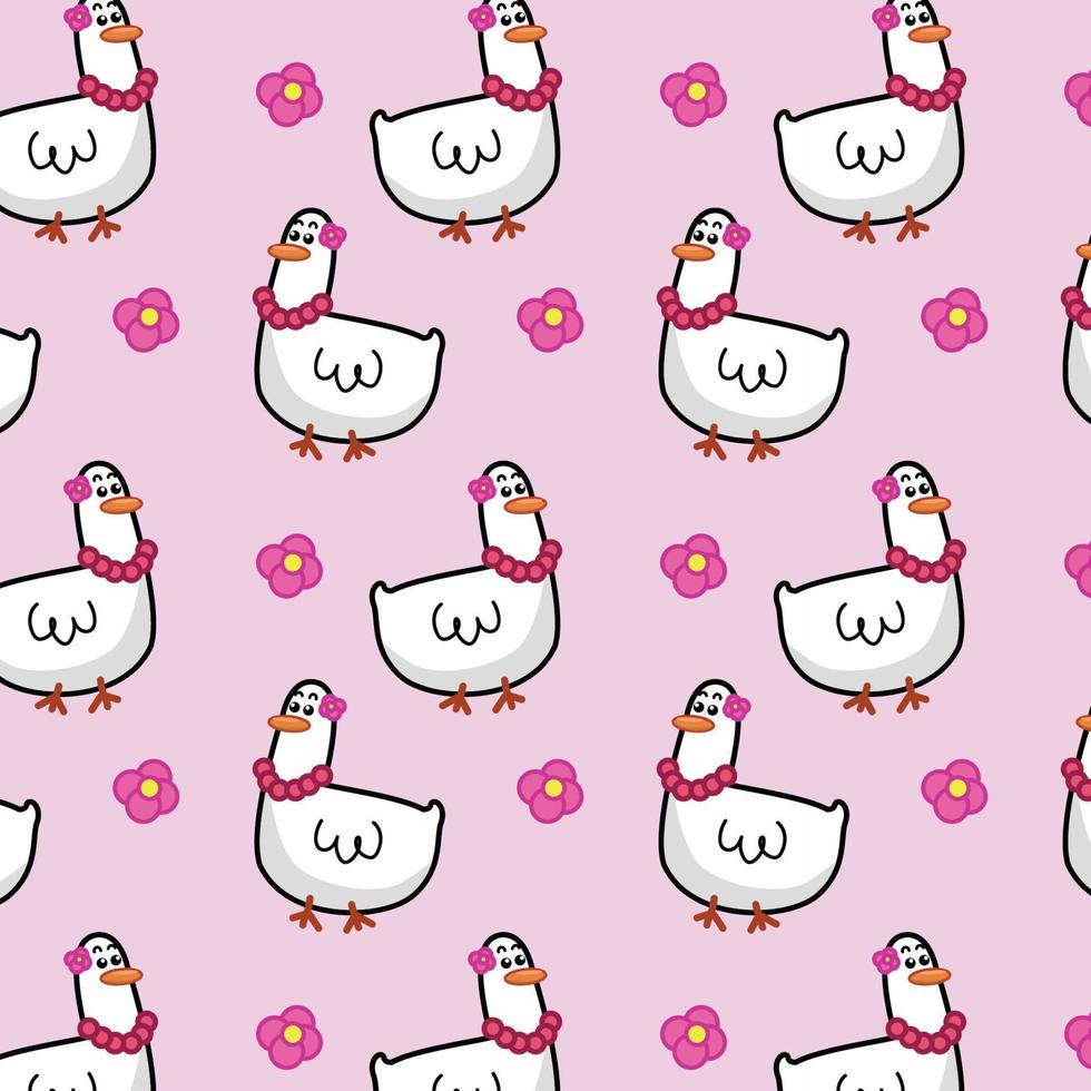 duck girl pretty pattern spring cute vector