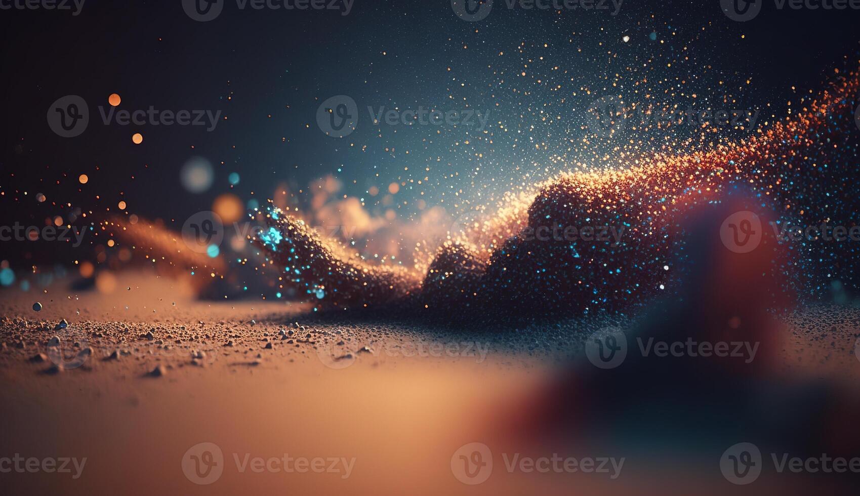 Sparkling Luxury, Glitter, Bokeh Sparkles, and Particles. photo