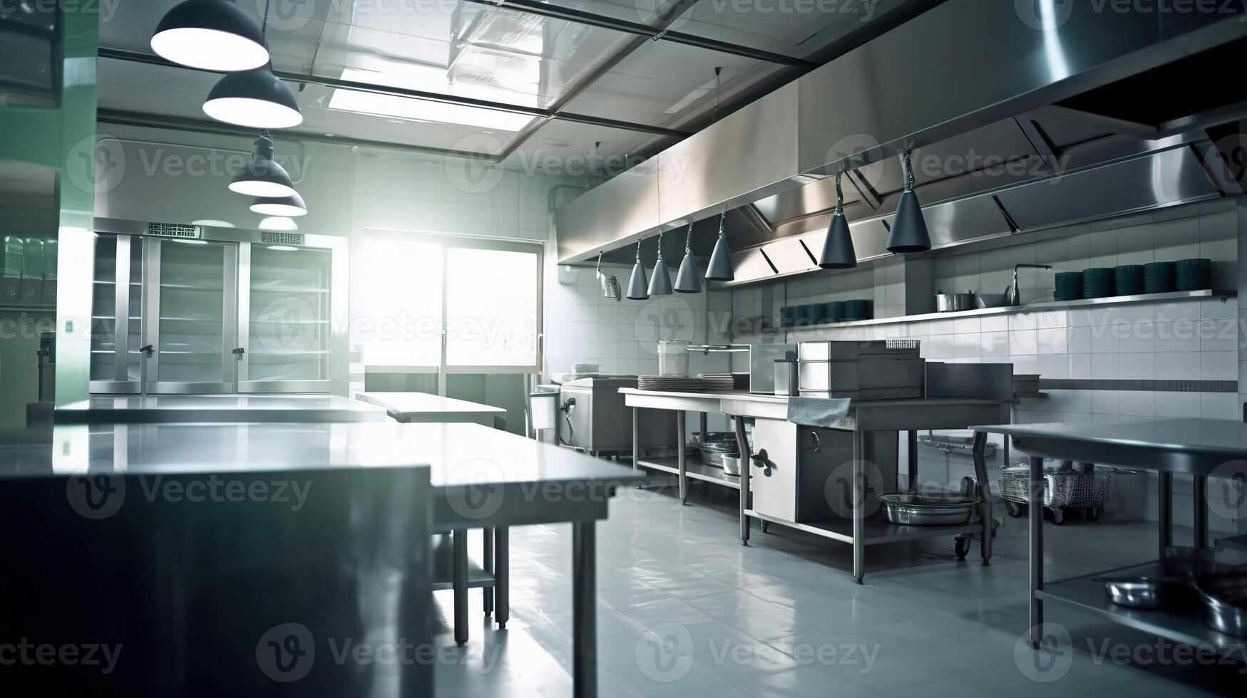 Interior of kitchen in restaurant. photo