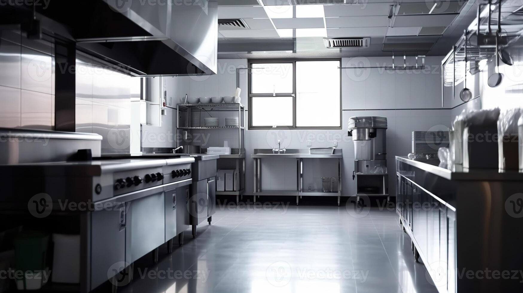 Interior of kitchen in restaurant. photo