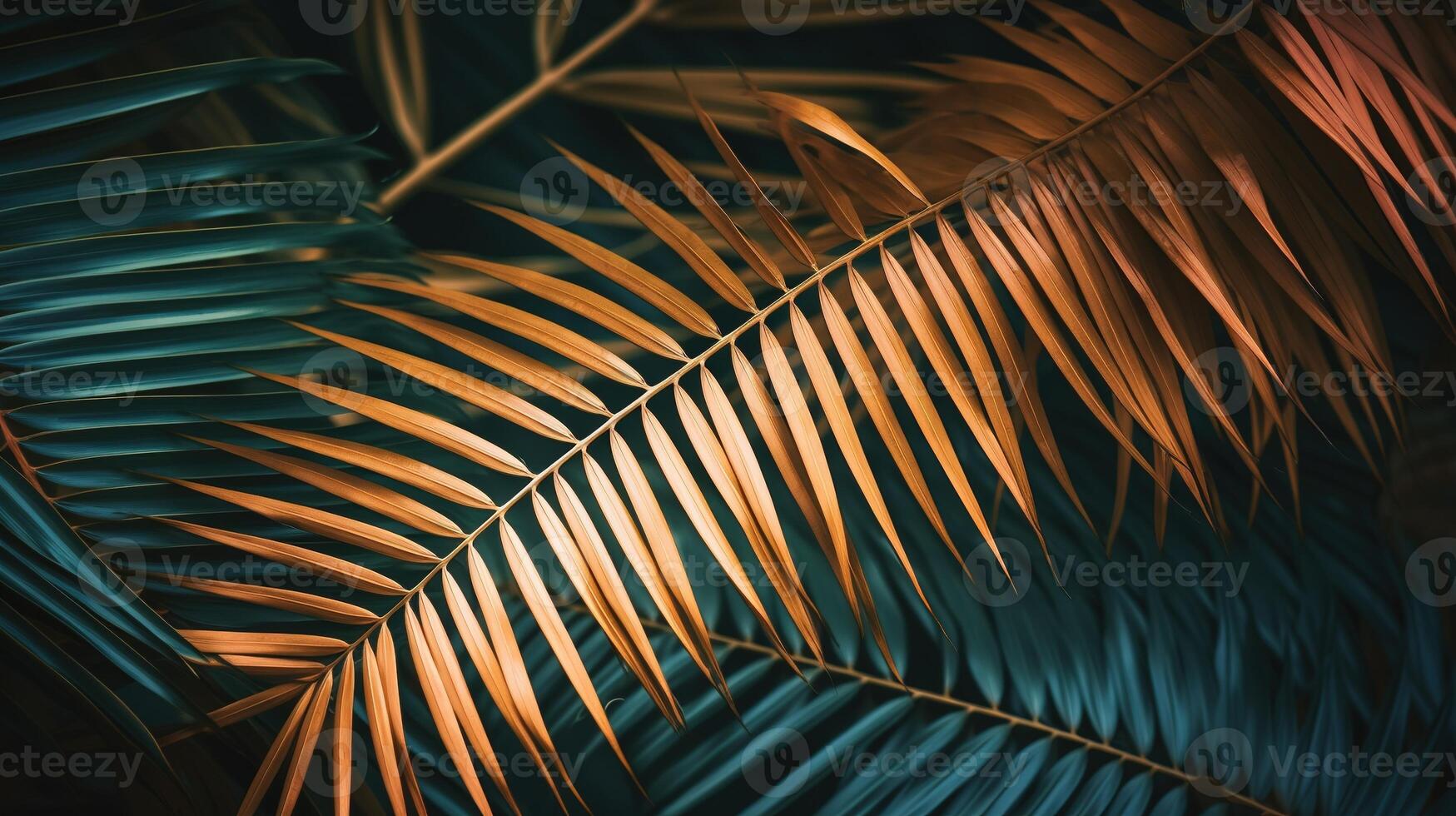 Palms in Detail, A Close-up of Lush Green Foliage. photo