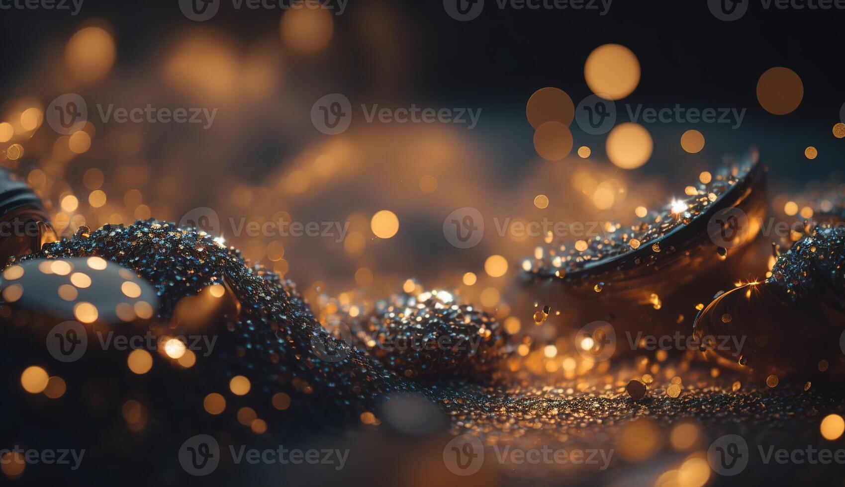 Sparkling Luxury. Glitter, Bokeh Sparkles, and Particles. photo