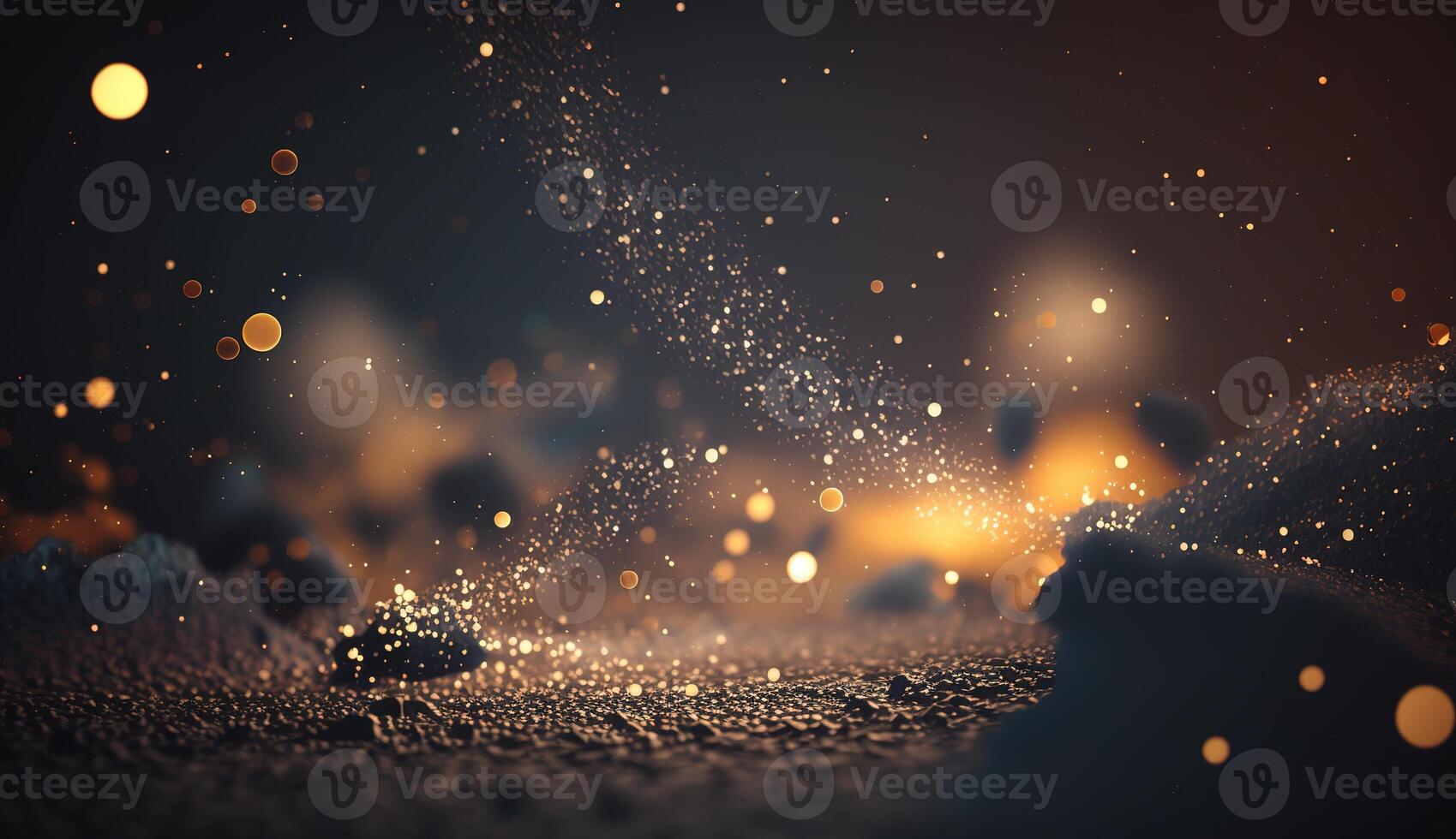 Sparkling Luxury, Glitter, Bokeh Sparkles, and Particles. photo