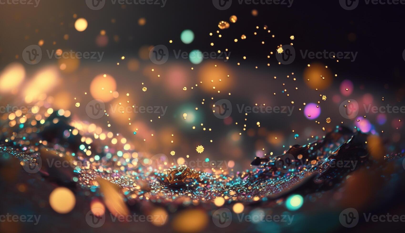 Sparkling Luxury, Glitter, Bokeh Sparkles, and Particles. photo