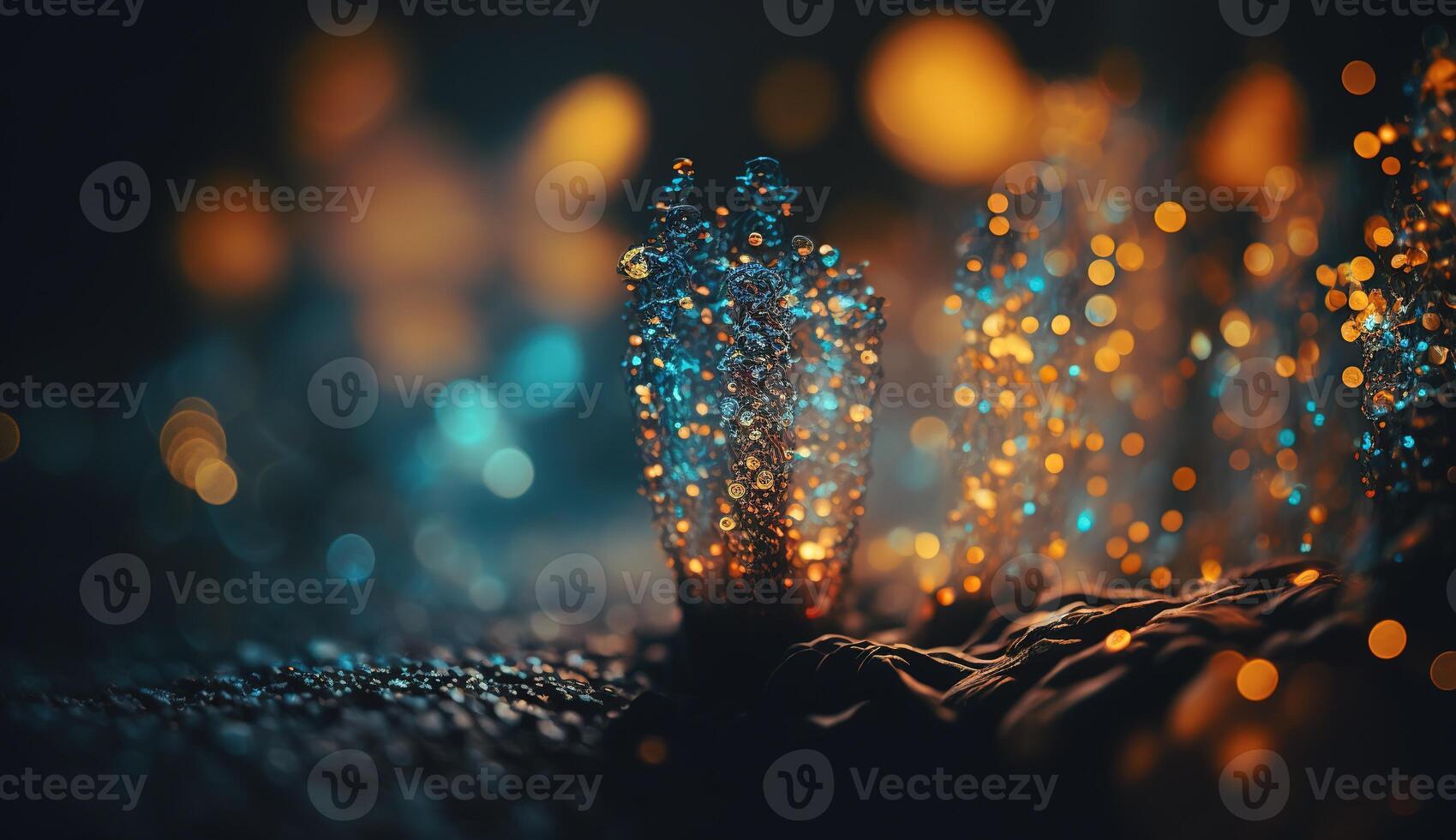 Sparkling Luxury. Glitter, Bokeh Sparkles, and Particles. photo