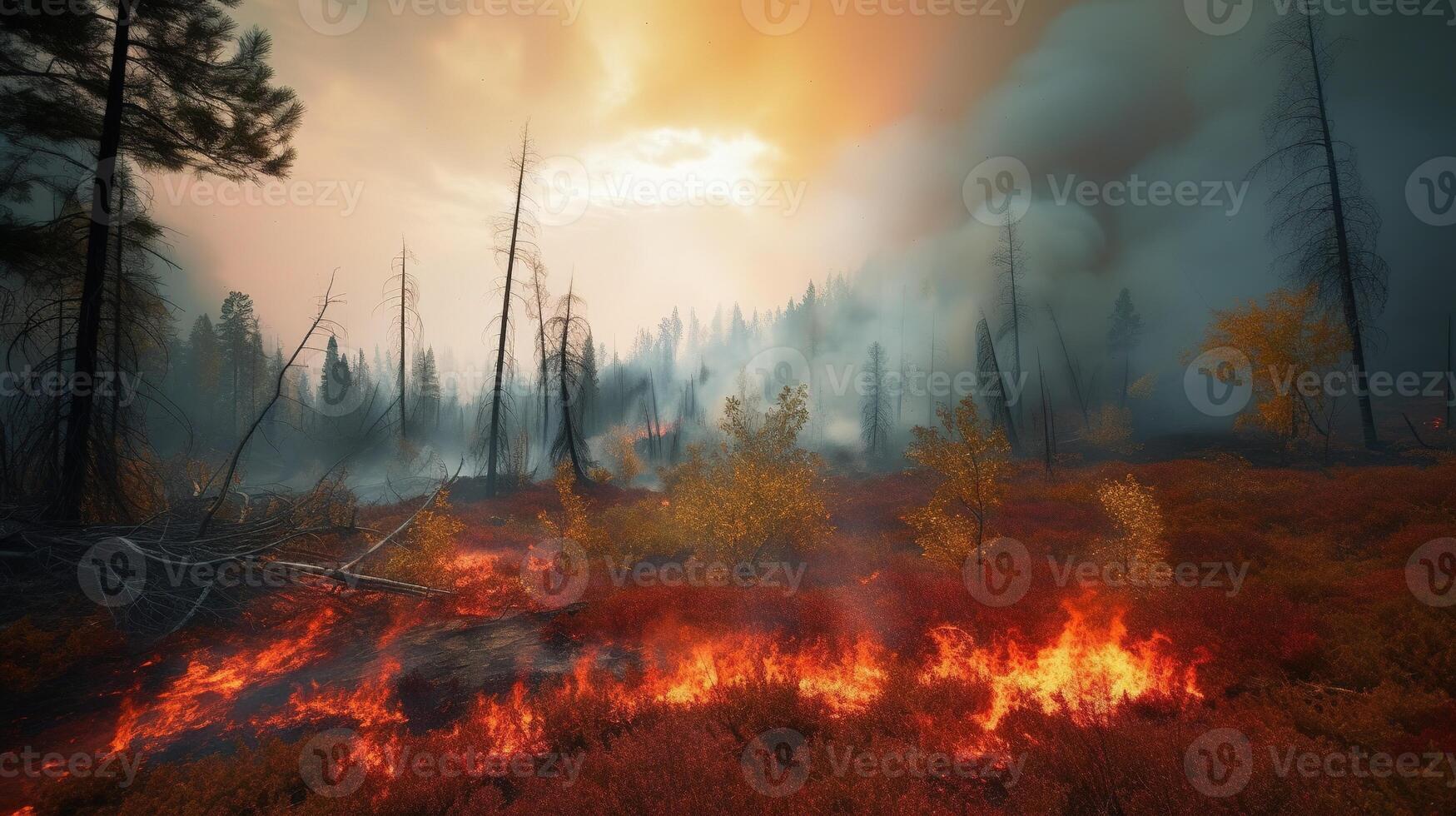The Devastating Impact of Forest Fires. photo