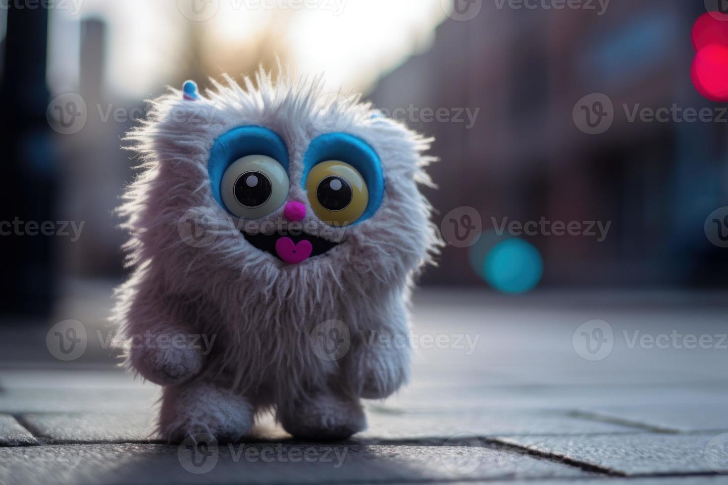 Fuzzy cute beasty. Generate Ai photo
