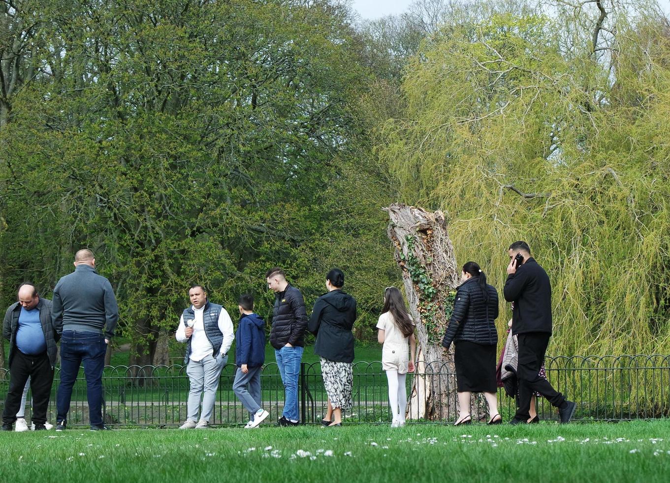 Beautiful Low Angle View of Wardown Public Park of Luton England Great Britain. Image was Captured on 07-April-2023 photo