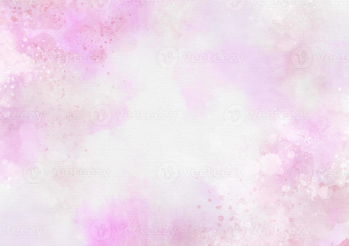 Pink watercolor stains and splatter grunge background texture. paper textured for design templates invitation card photo