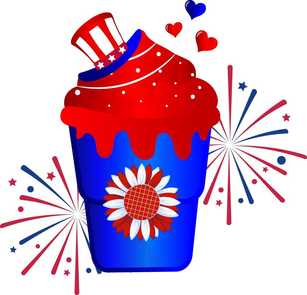 Fourth of July Coffee Cups vector