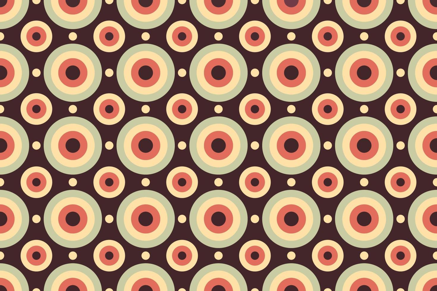 Seamless pattern circle vintage color background vector