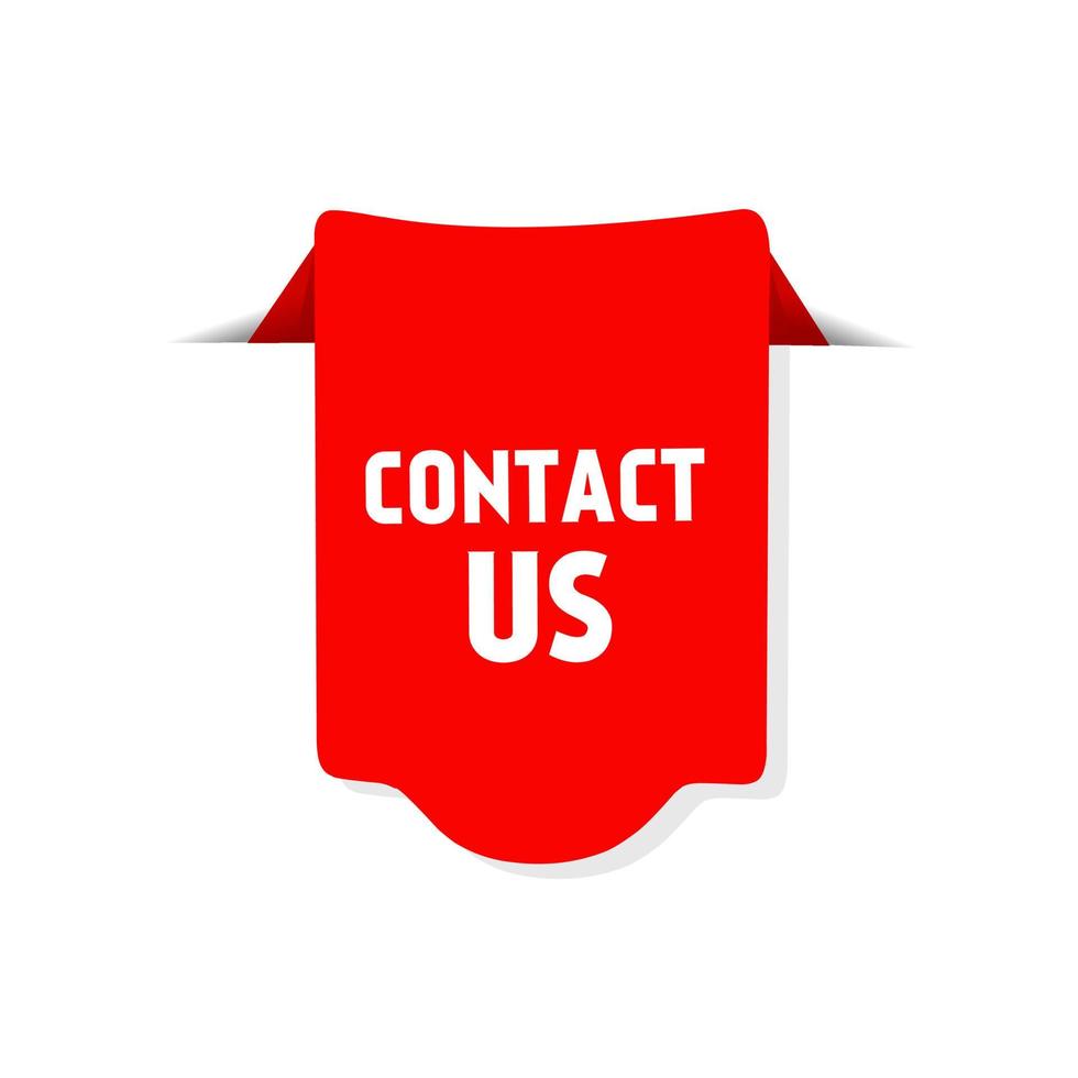 Contact us. Banner with icon megaphone. Modern label design template. vector