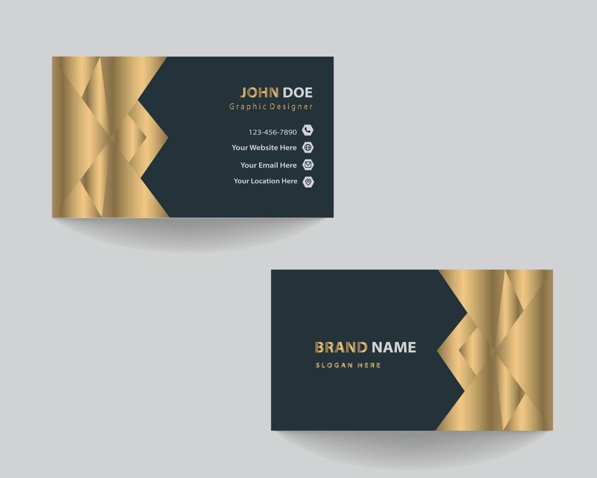 luxury business card design. black and gold business card design. real estate business card design. vector