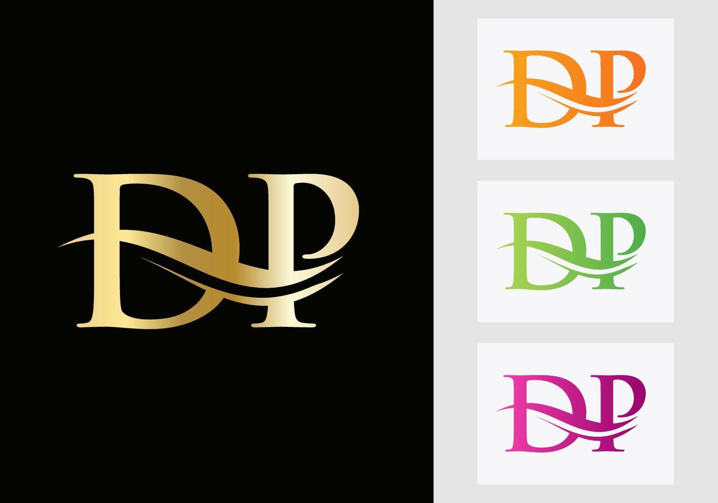 Letter DP Logo Design. DP Logotype Template vector