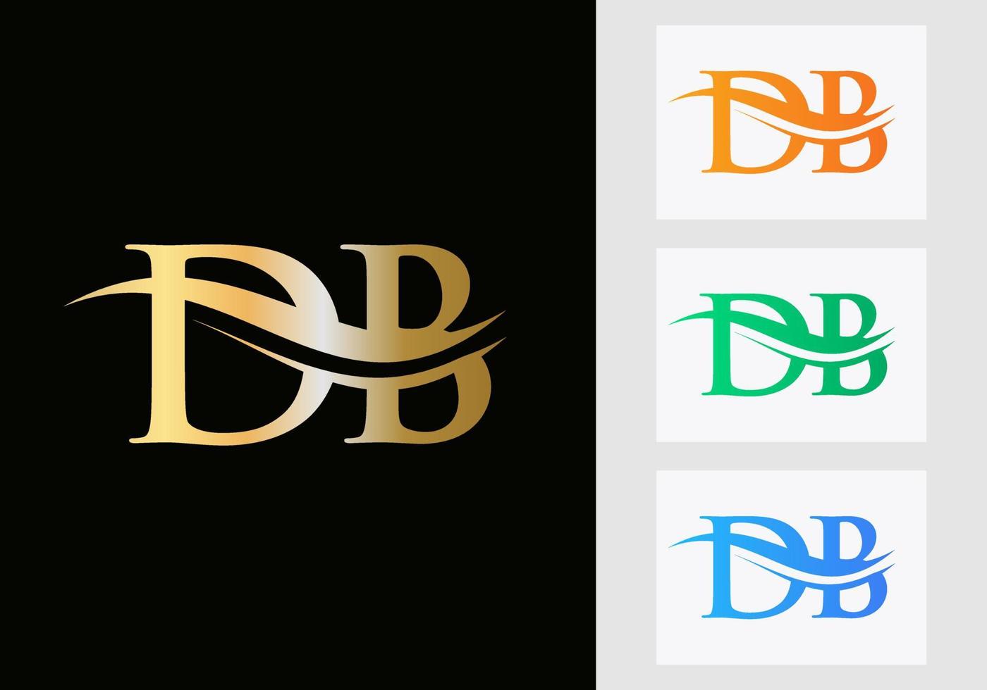 Letter DB Logo Design. DB Logotype Template vector