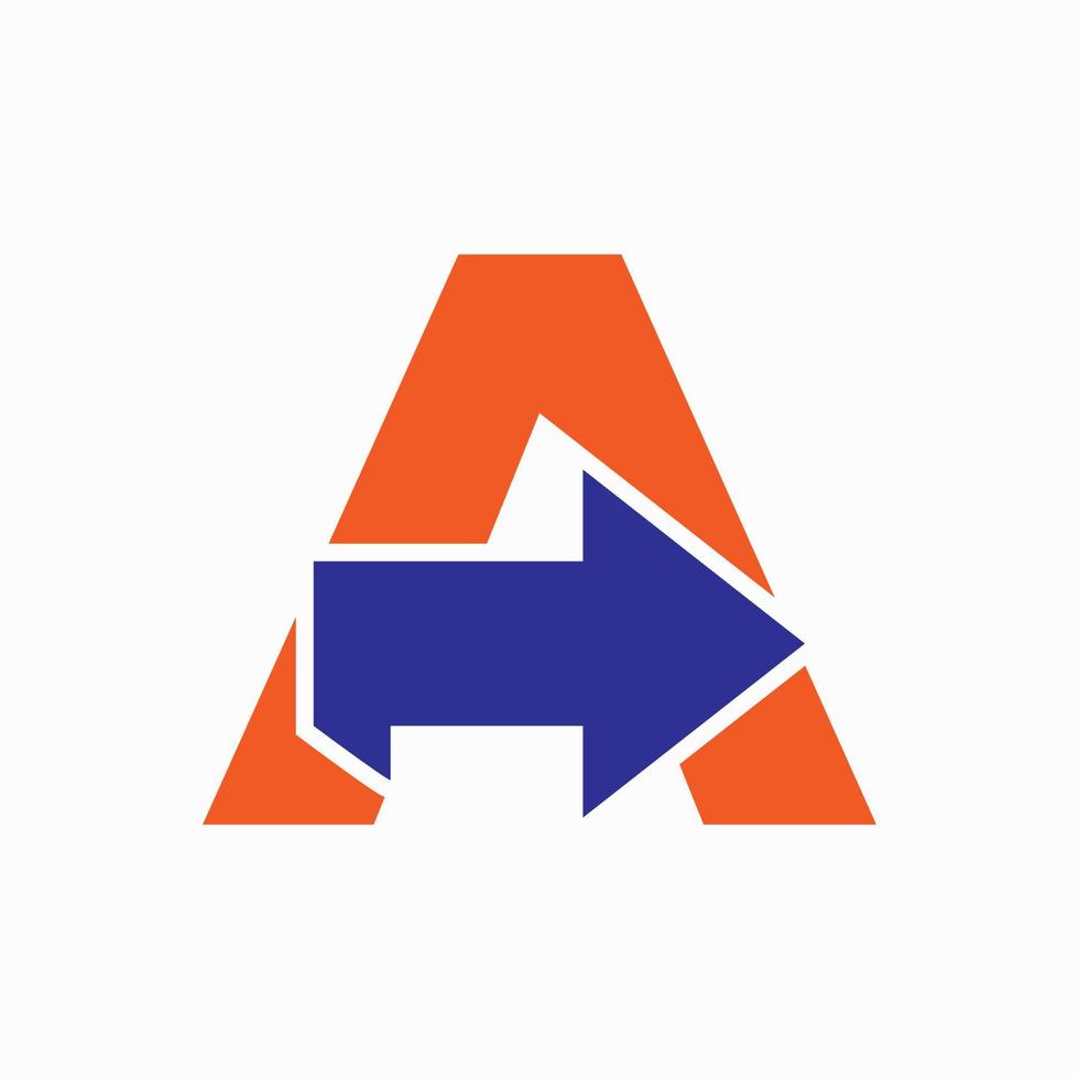 Letter A With Arrow Icon, Financial Growth Logo Design vector