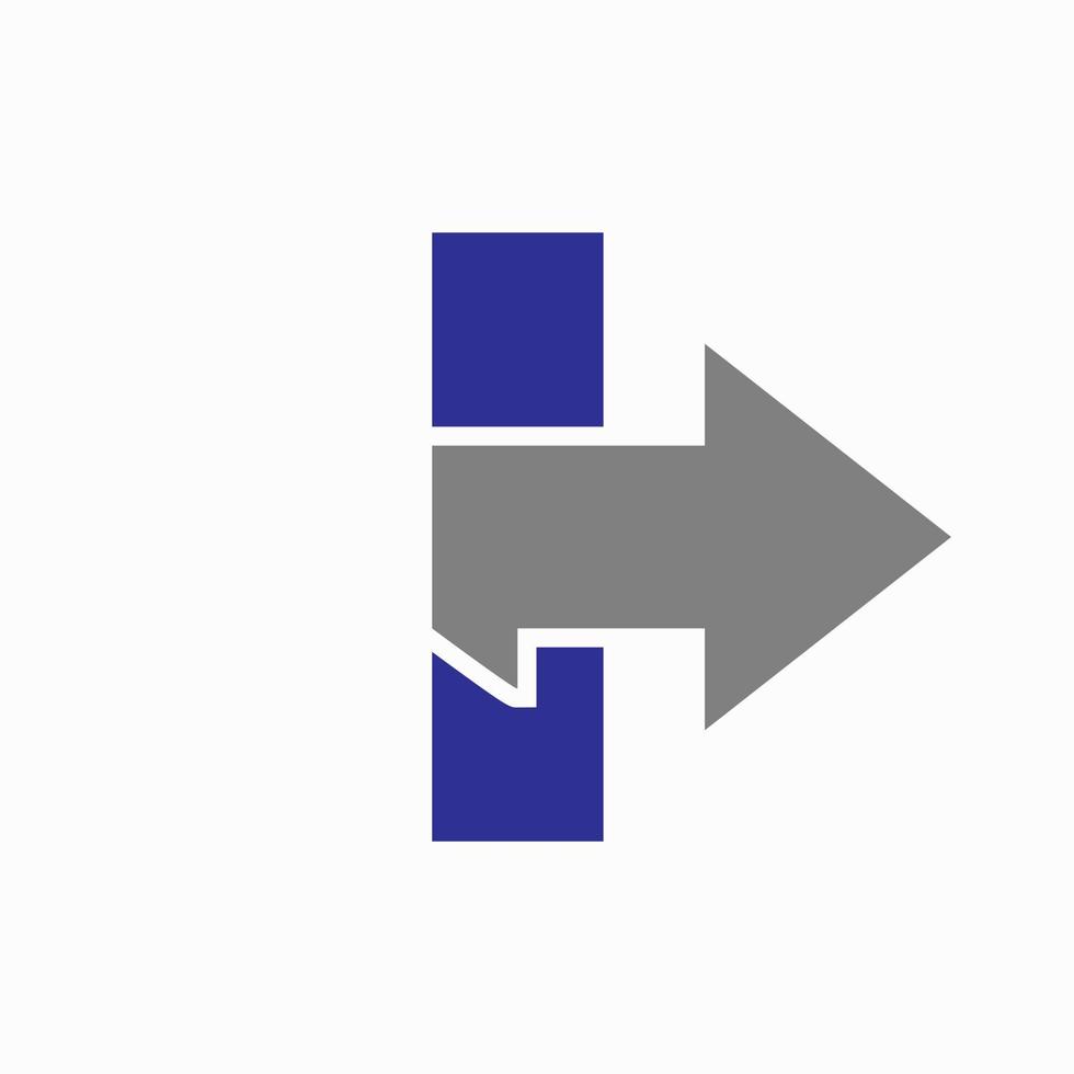 Letter I With Arrow Icon, Financial Growth Logo Design vector