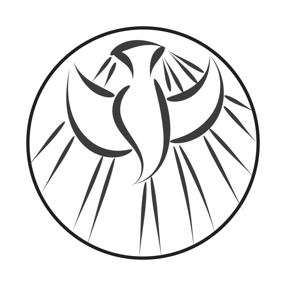 Pentecost poster design for print or use as card, flyer or T shirt vector