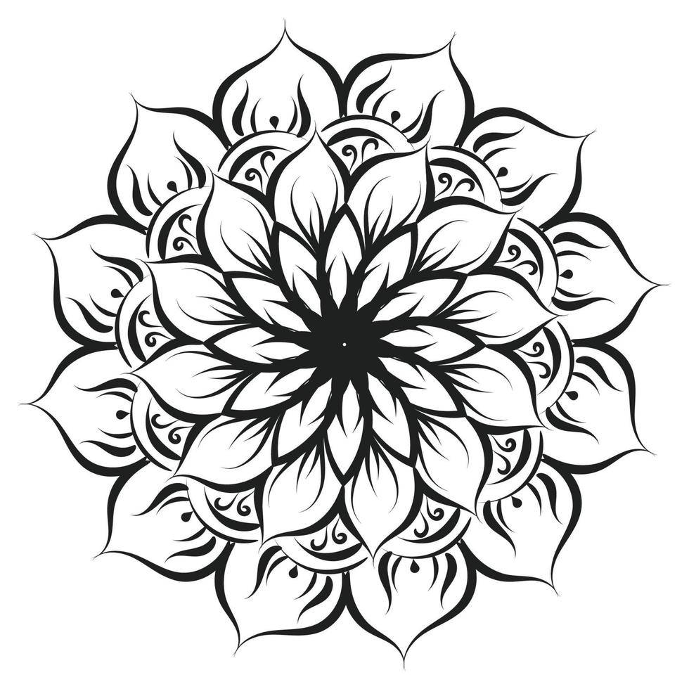 Mandala Art design in circle. vector