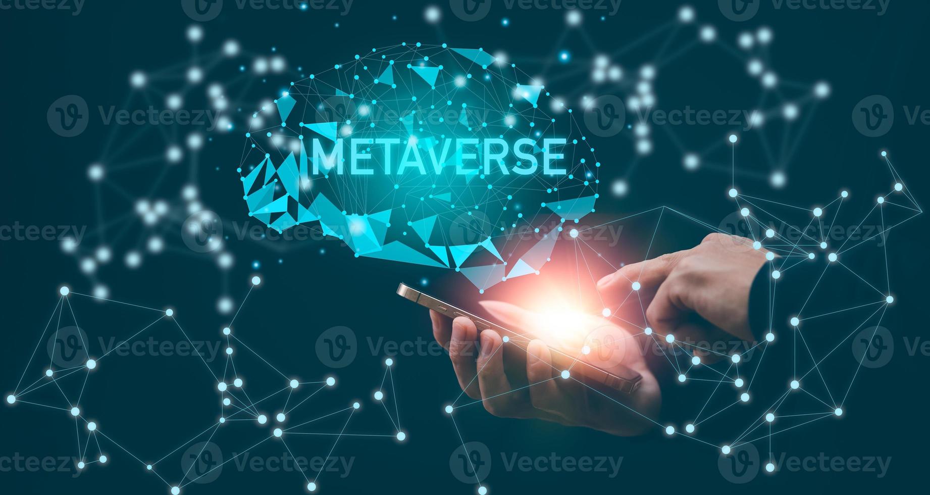 New metaverse with icon business concept,Business hand holding a virtual globe with financial icons future technology, business goals, online communication,graph Screen Icon of a media screen,big data photo