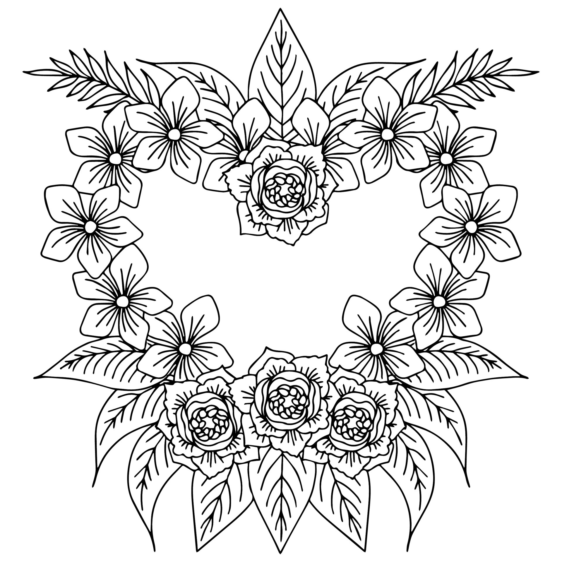 design flower outline element coloring page 23127765 Vector Art at Vecteezy