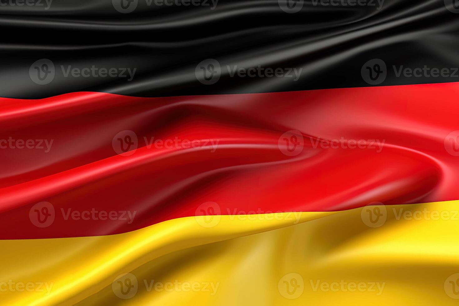 black, red, and gold background, waving the national flag of Germany, waved a highly detailed close-up. photo