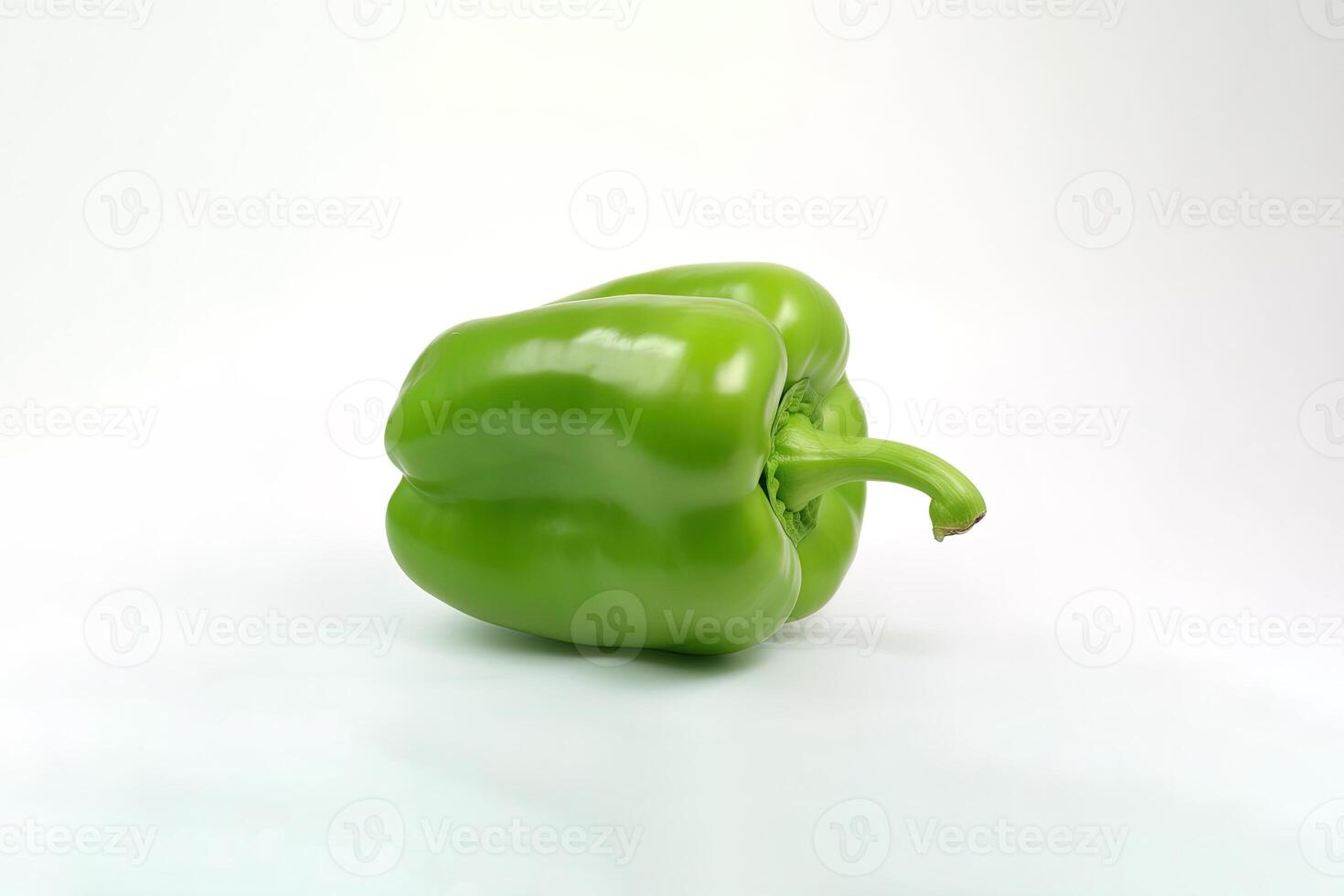 verde campana pimienta aislado en blanco antecedentes. ai generado foto
