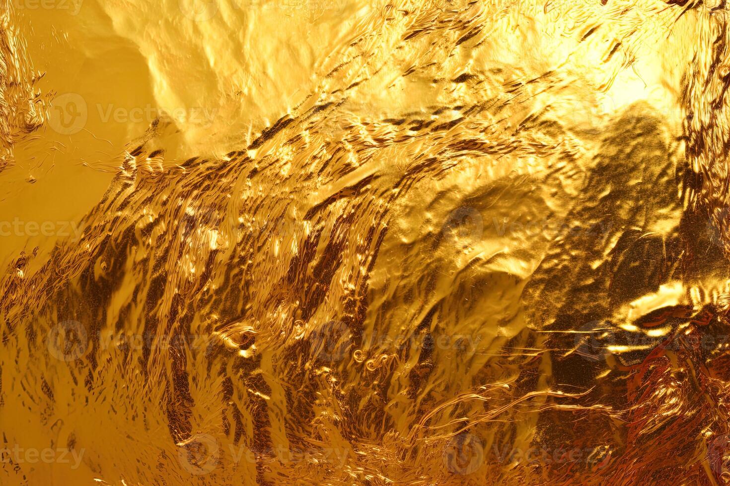 Golden paint texture background. photo