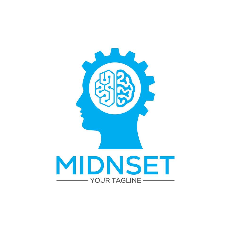 Mindset Tech Logo, Icon Vector Illustration Template.