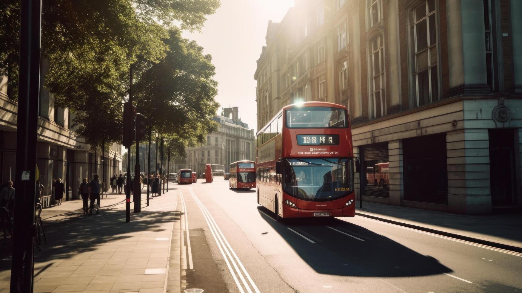 London street background. Illustration photo