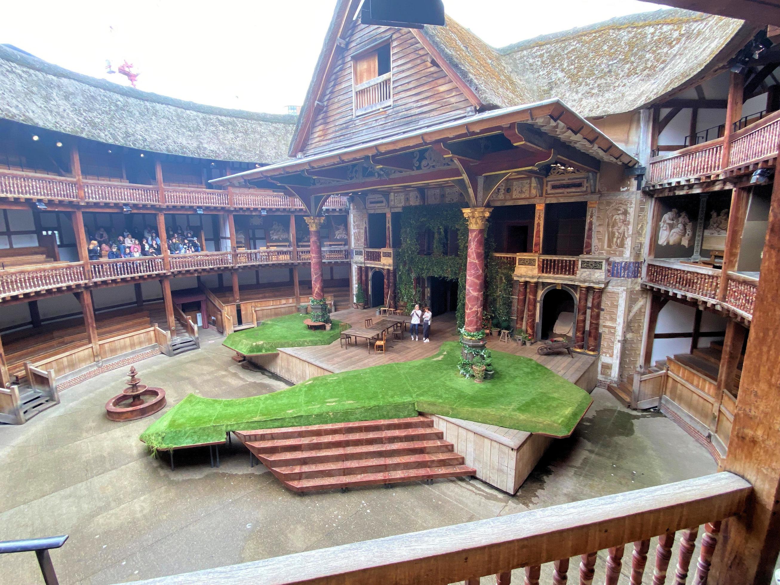 London in the UK in June 2022. A view of the Globe Theater in London