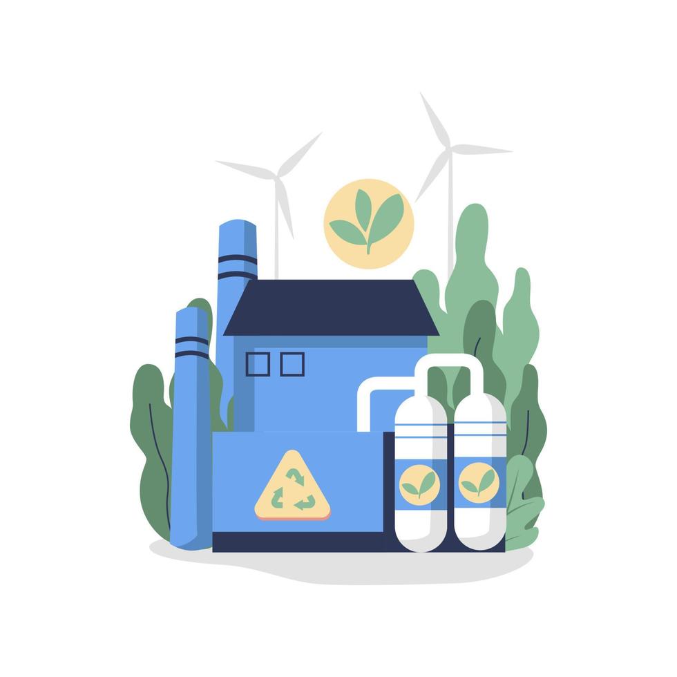 eco friendly industries flat style illustration vector design
