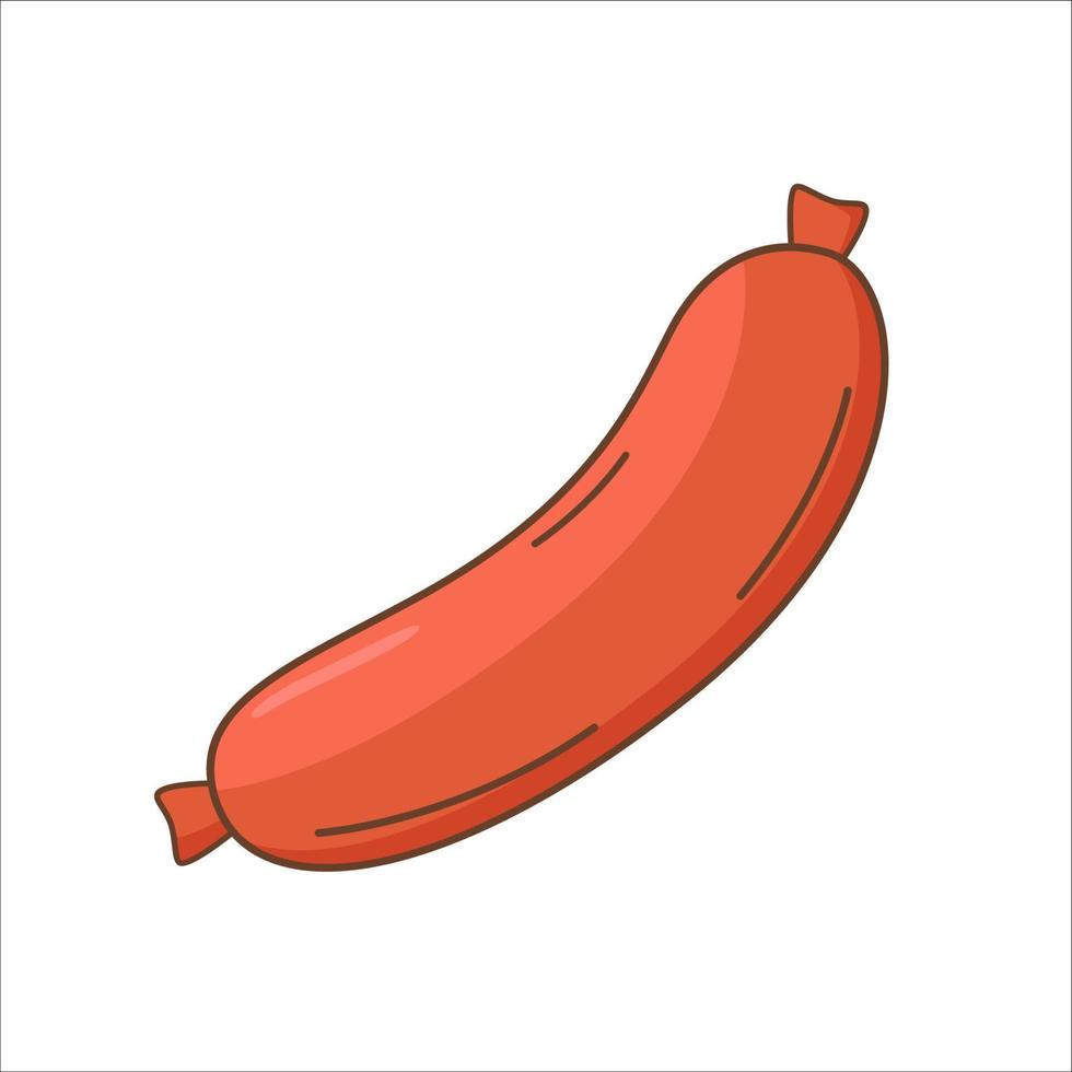 sausage isolated white background vector