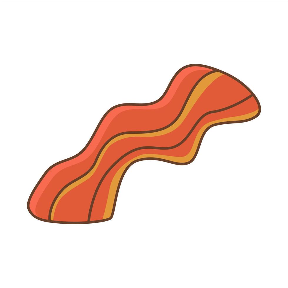 bacon isolated white background vector