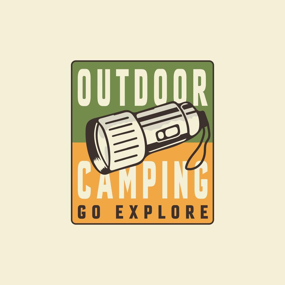 Outdoor Camping Vintage Retro Badge Illustration vector