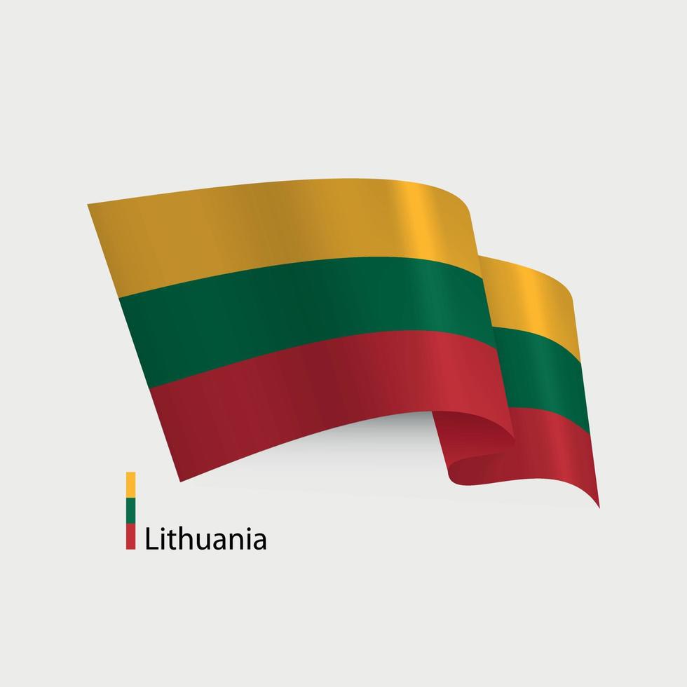 vector flag of Lithuania