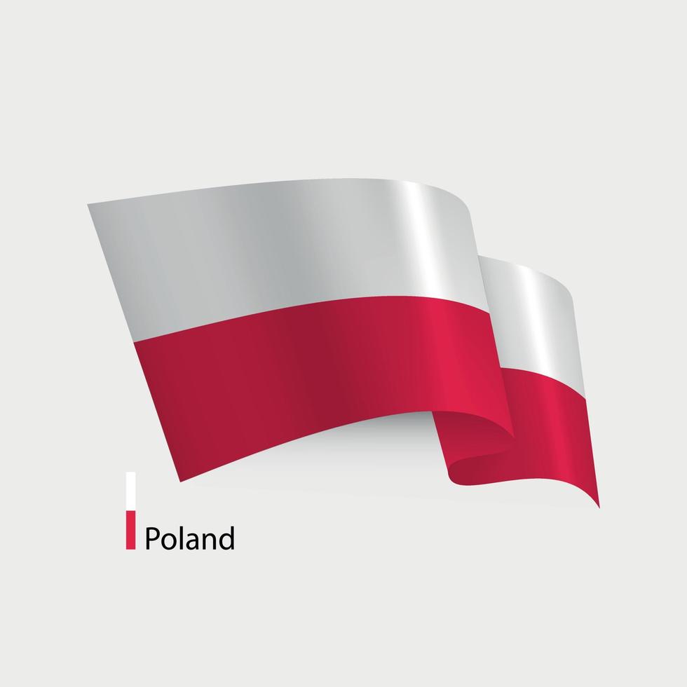 vector flag of Poland