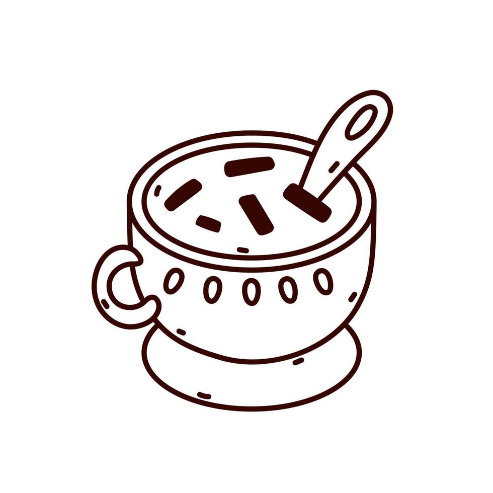 Cute mug doodle vector