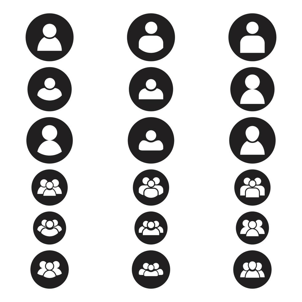 Simple Set of User Icon. Single User Icon. Multiple User Icon. User Icon with circle. vector