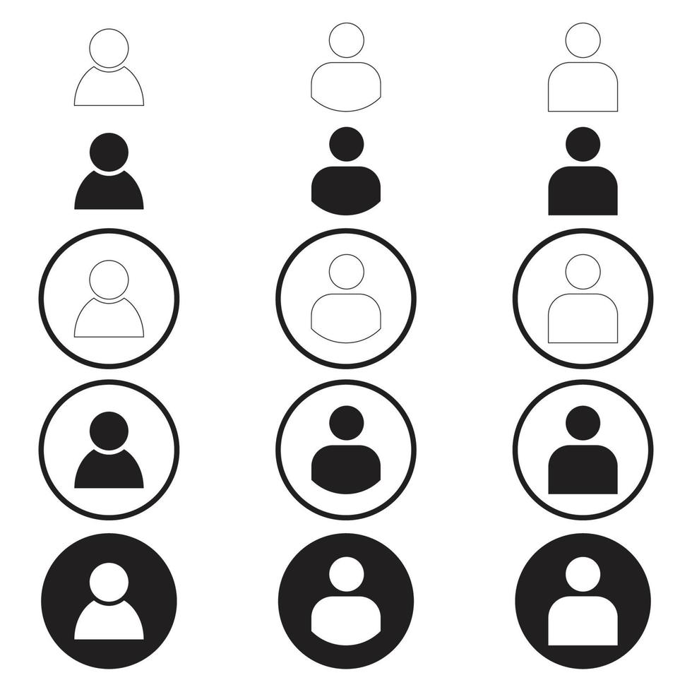 Simple Set of User Icon. Single User Icon. Multiple User Icon. User Icon with circle. vector