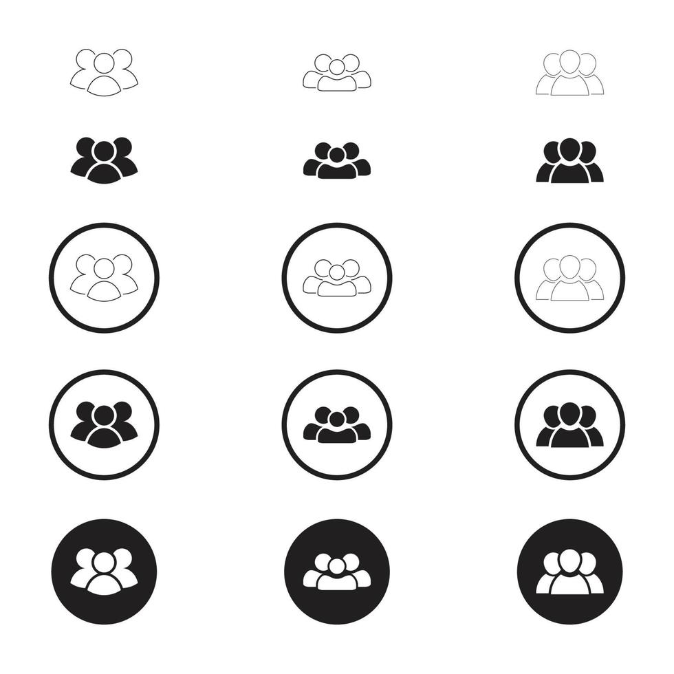 Simple Set of User Icon. Single User Icon. Multiple User Icon. User Icon with circle. vector