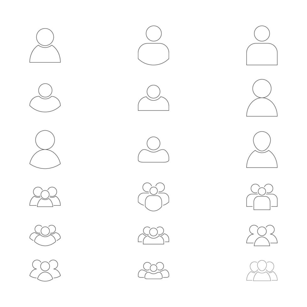 Simple Set of User Icon. Single User Icon. Multiple User Icon. User Icon with circle. vector