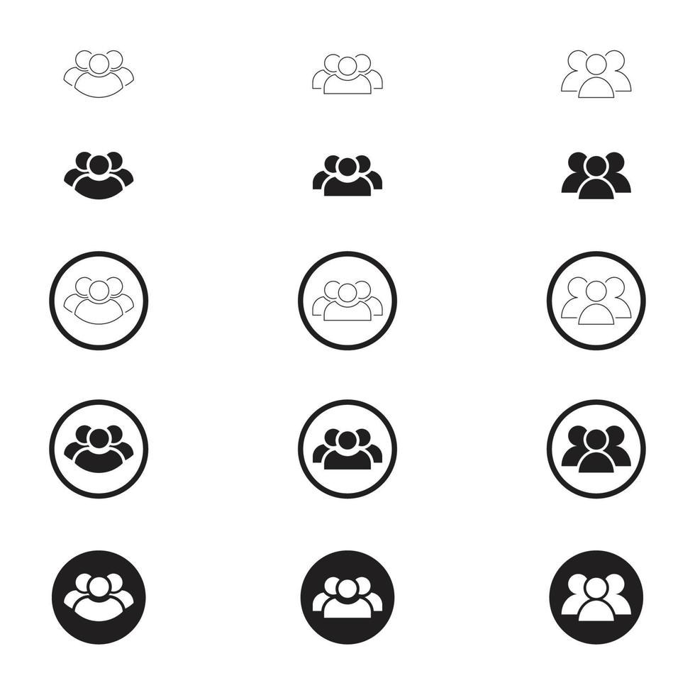 Simple Set of User Icon. Single User Icon. Multiple User Icon. User Icon with circle. vector